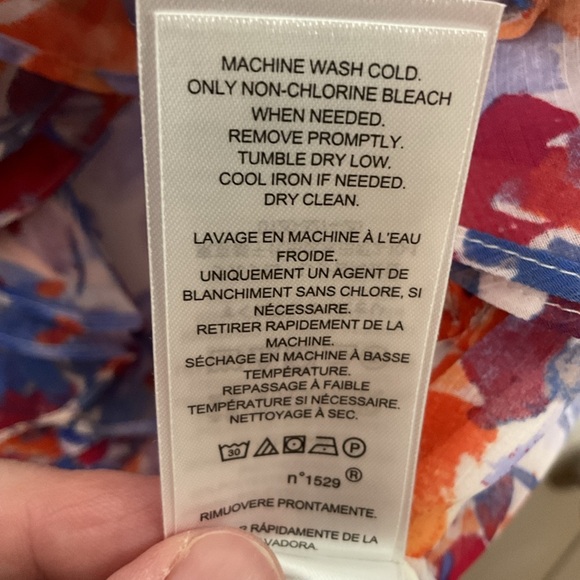 Floral Flutter Ruffle Blouse V-neck Ralph Lauren - Picture 6 of 11